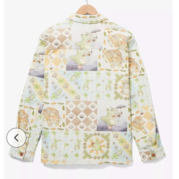 NWOT Box Lunch Studio Ghibli My Neighbor Totoro Patchwork Denim Jacket Size XL - Picture 2 of 8